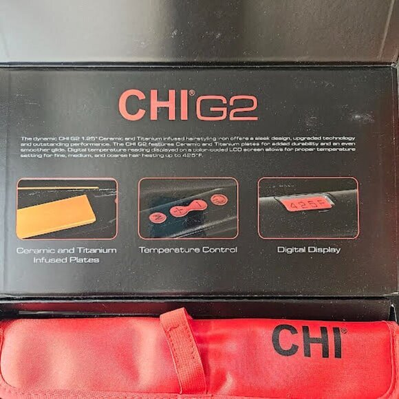 CHI G2 2nd Generation Black 1" Ceramic And Titanium Infused Hairstyling Iron - Picture 6 of 9